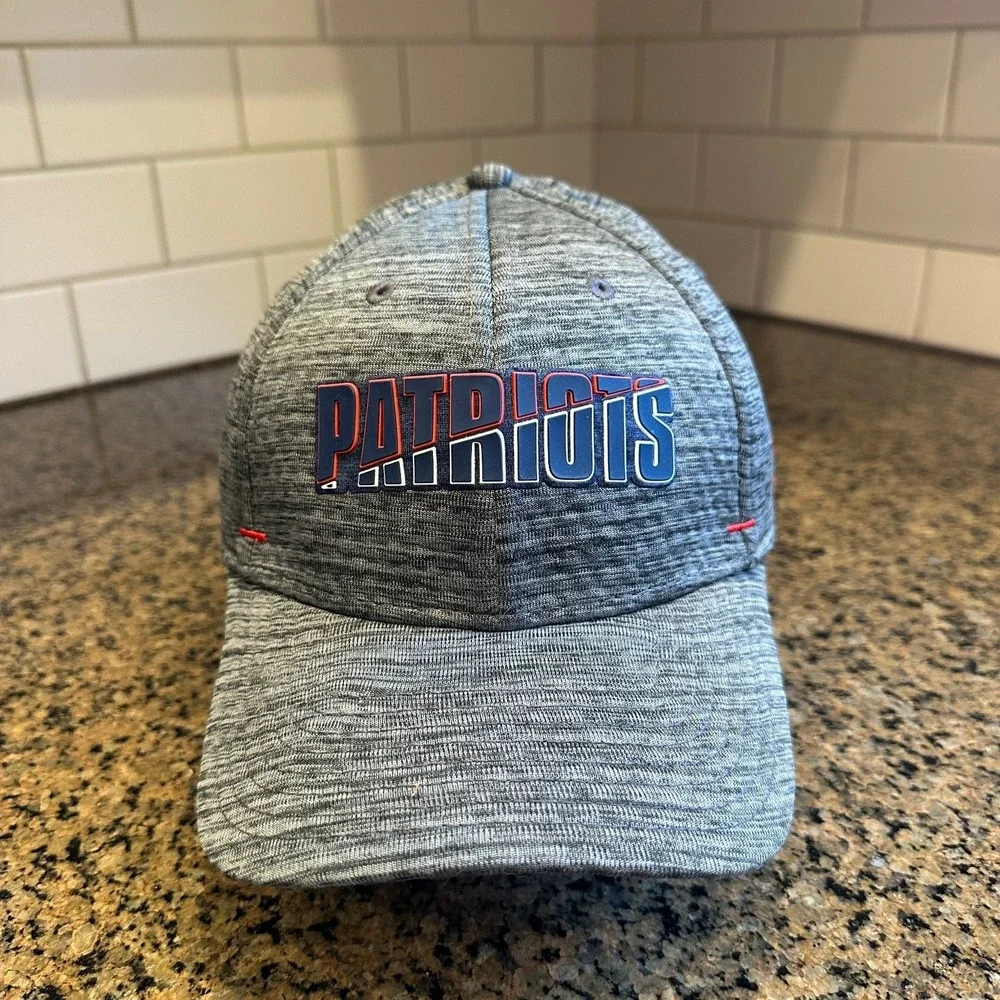 New England Patriots Hat New Era‎ 39THIRTY Men's M/L Heather Gray NFL Player